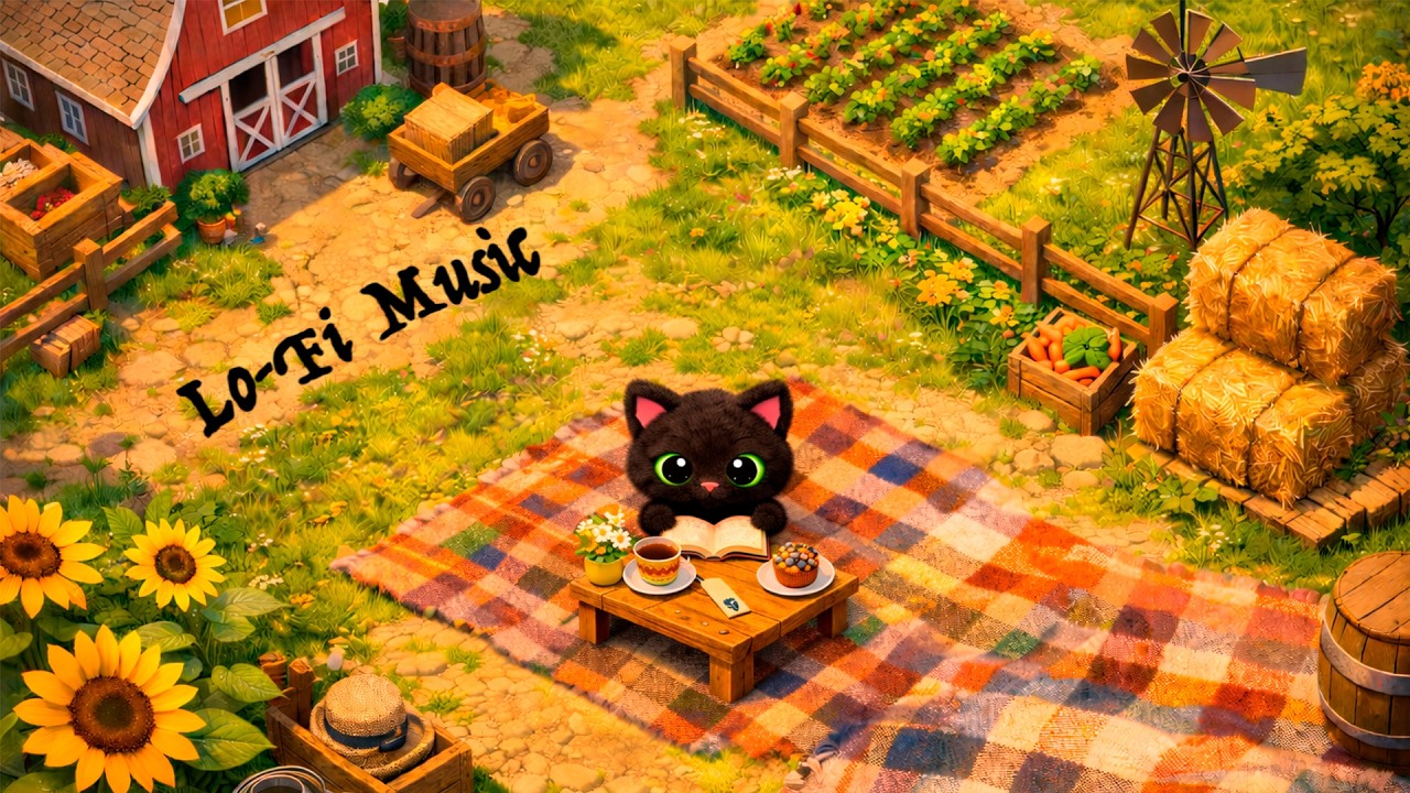 Cozy Farm Rain 🌿🌧️ Jazzy Lo-Fi for Reading, Study & Focus