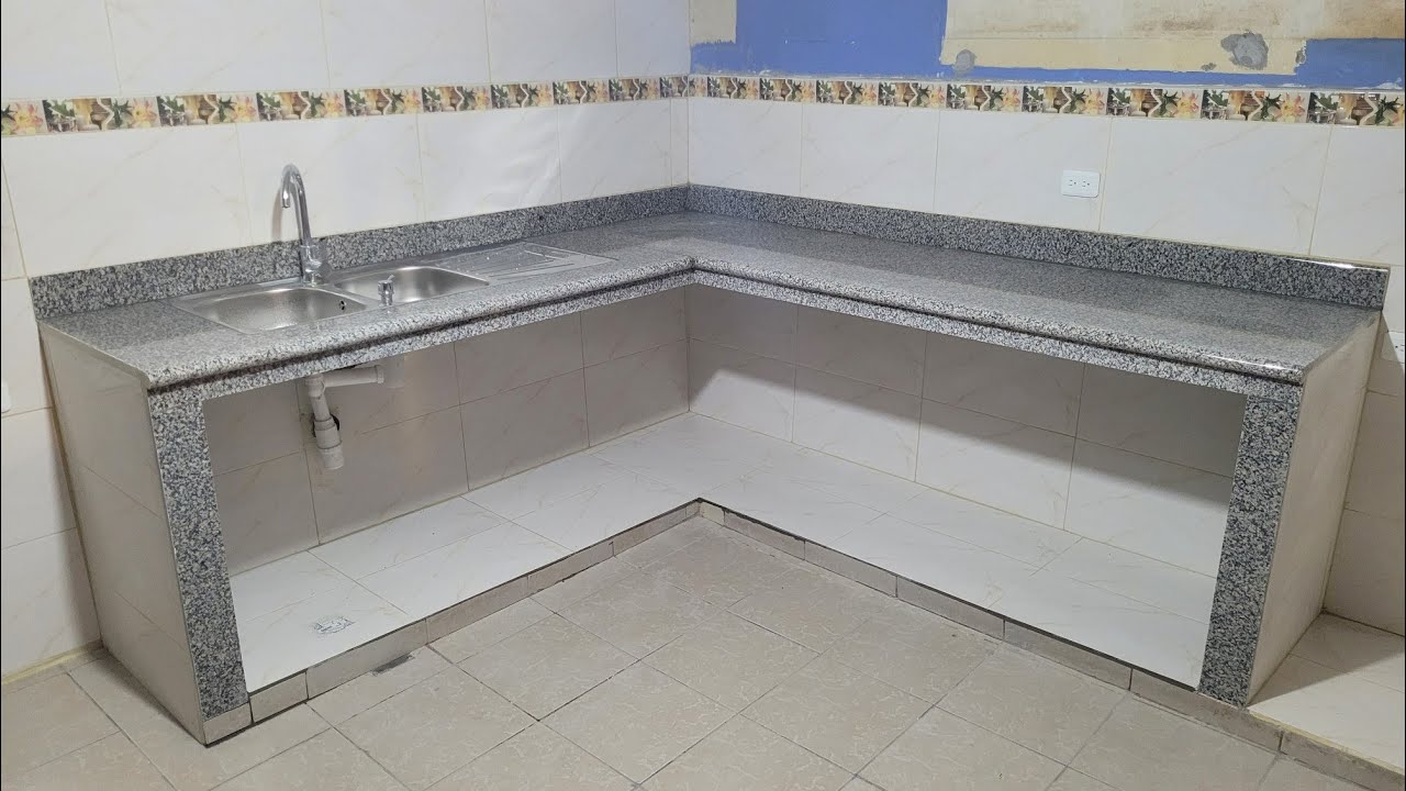 Meson de Concreto. Como instalar una llave MONOMANDO.  PARTE 2