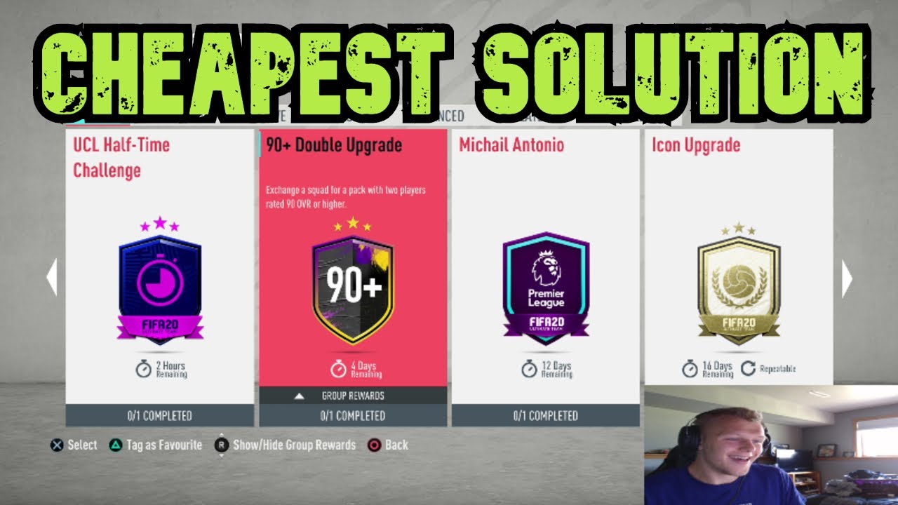 90+ Double Upgrade SBC Cheapest Solution - FIFA 20 Ultimate Team