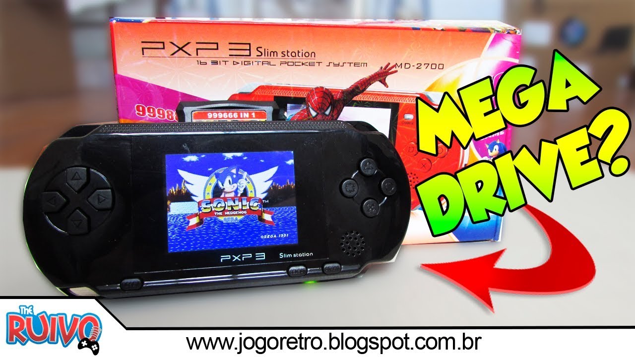 Comprei um MEGA DRIVE PORTÁTIL (PXP 3 16-Bit Slim Station MD-2700) ÓTIMO PARA REVENDA!