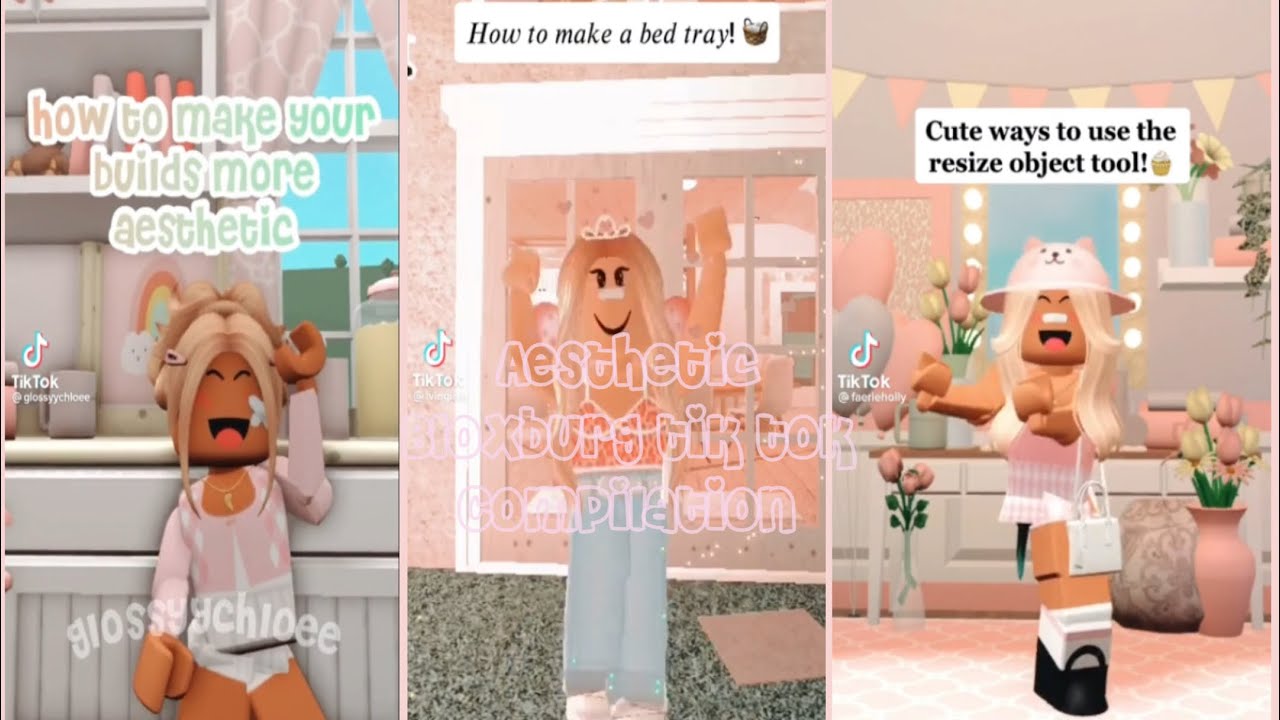 Aesthetic BLOXBURG ROBLOX tiktok COMPILATION || first video