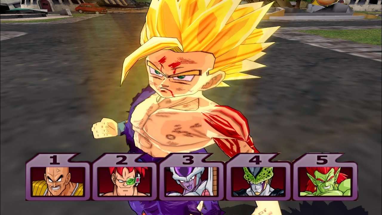 [TAS] Teen Gohan VS 5 CPUs (Enhanced Red Potara) | DBZ: Budokai Tenkaichi 3