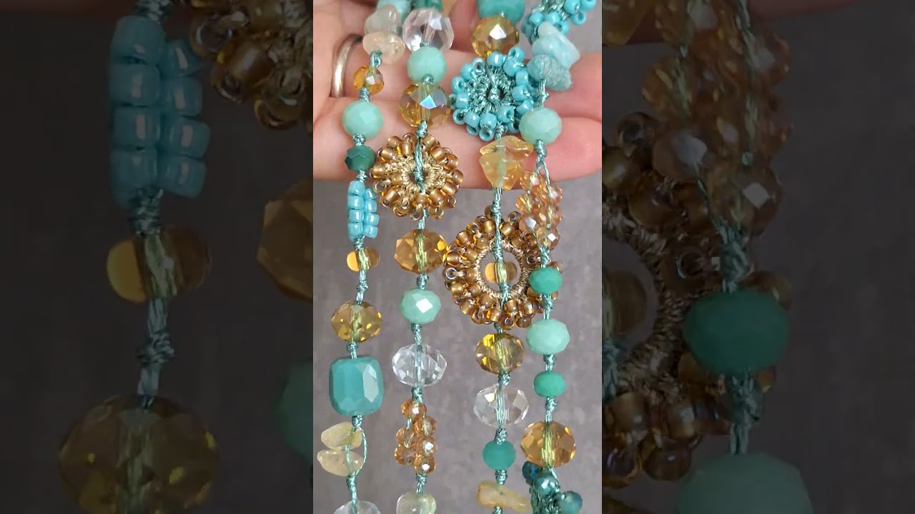 Bellissima Collana YouTube tutorial Mihaela Coca. Beautiful handmade  necklace. Collar .
