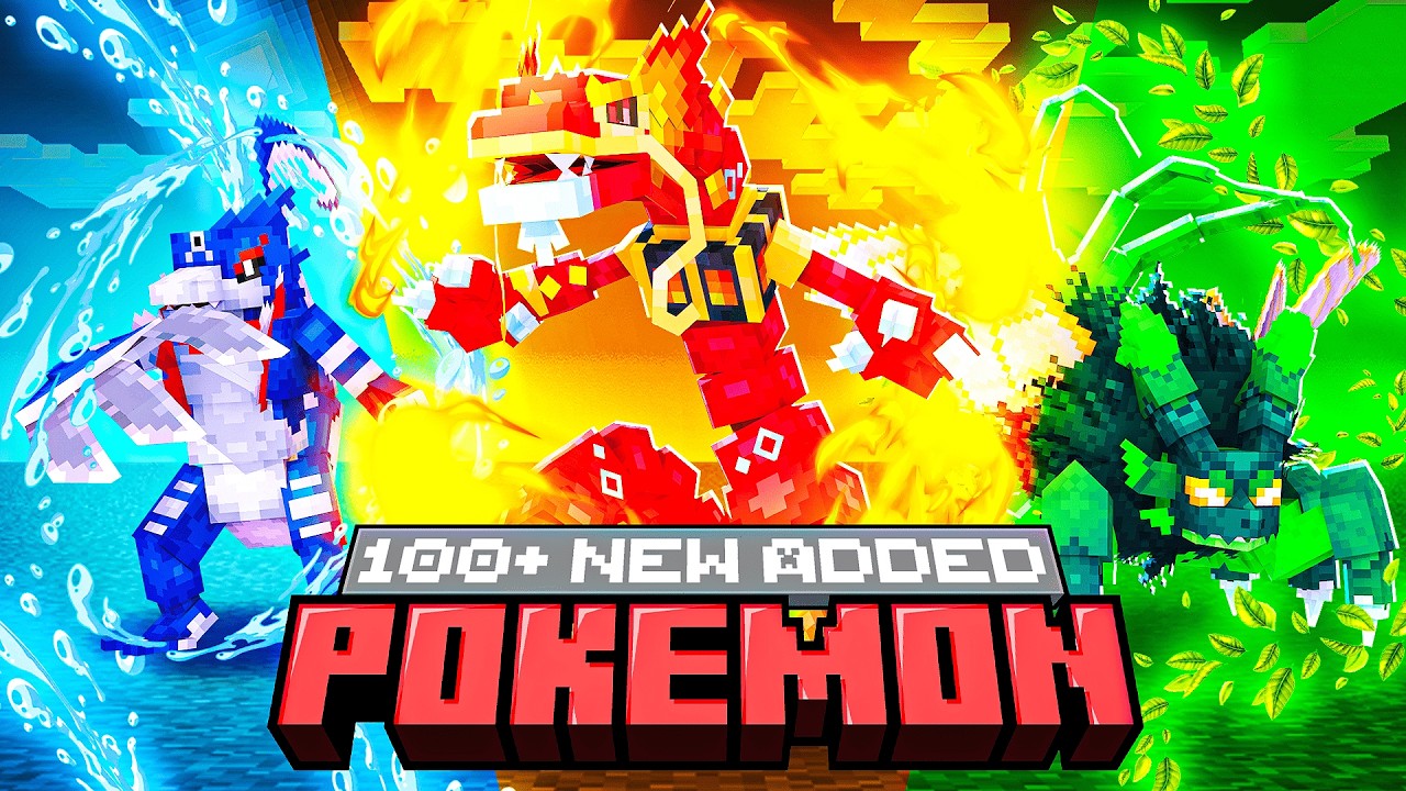 В Minecraft Cobblemon добавлено более 100 новых покемонов!