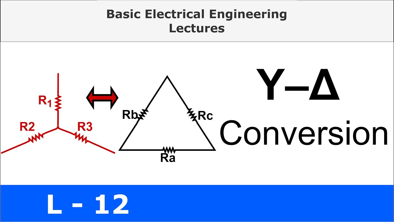 Star–Delta (Y–Δ) Transformation – Concept and Solved Example | Basic Electrical Engineering | L12