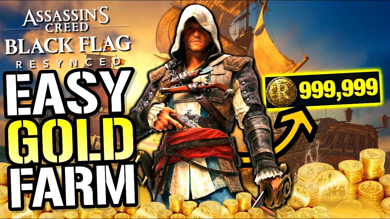 Assassins Creed: Black Flag Resynced EASY Money Farm! THOUSANDS Of GOLD Per Minute! (Farm Guide)