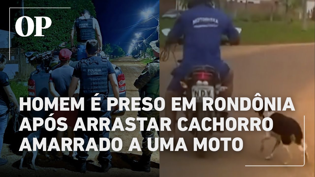 Homem &eacute; preso por maus-tratos ap&oacute;s ser flagrado arrastando cachorro amarrado &agrave; moto em Rond&ocirc;nia