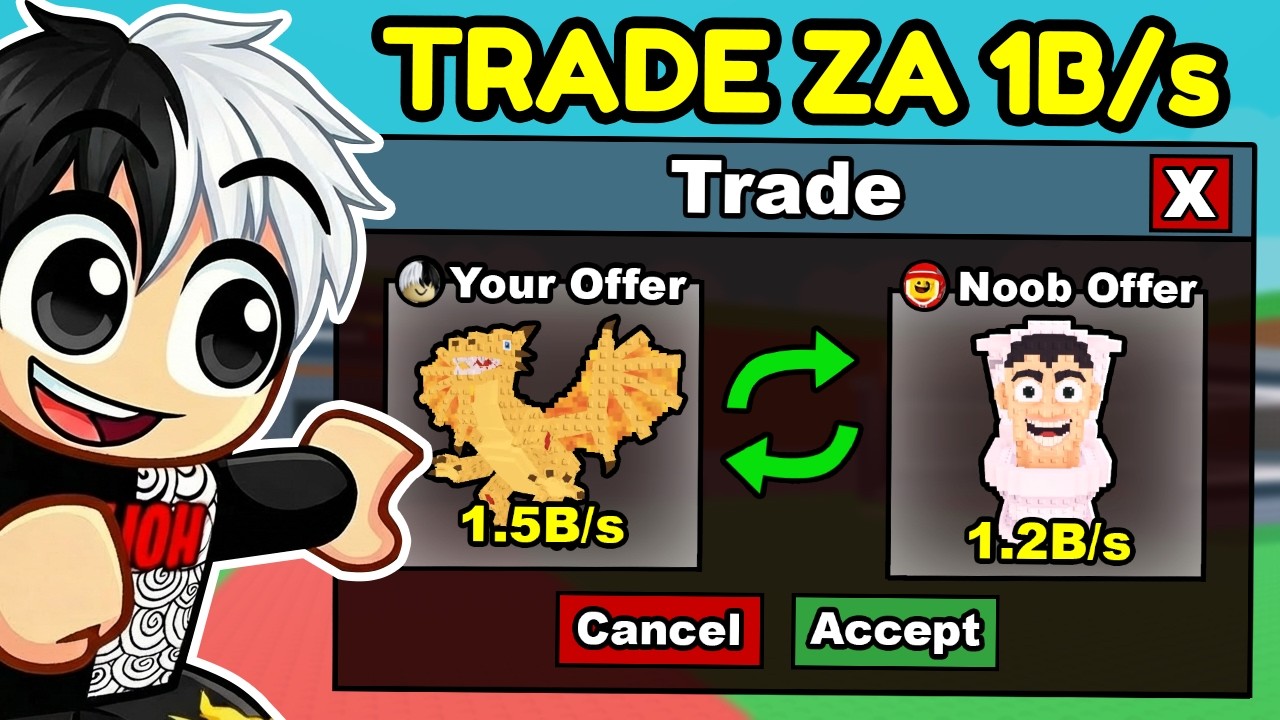 OD ZERA DO TRADERA #2, MÓJ PIERWSZY 1B/s SECRET w STEAL A BRAINROT (ROBLOX)