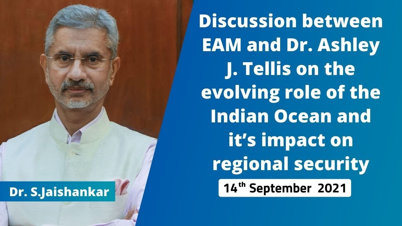 Discussion between EAM and Dr. Tellis on the Indian Ocean and it&rsquo;s impact on regional security