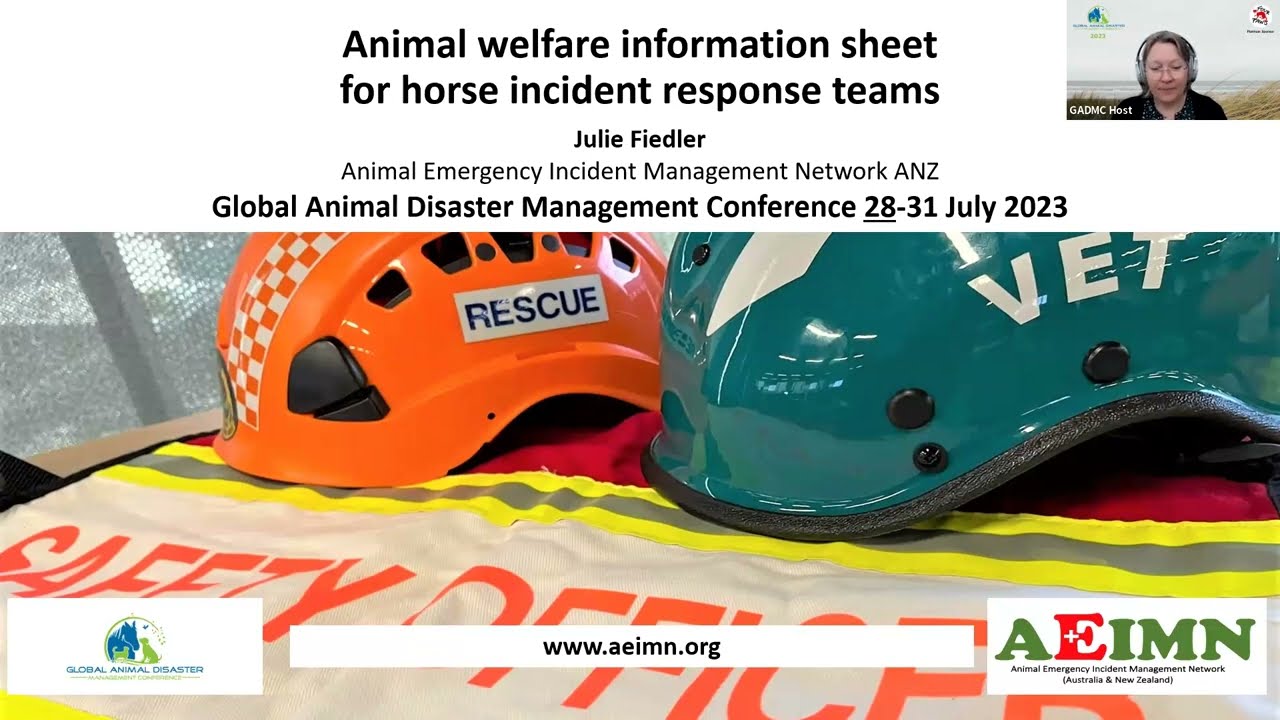 Session A: Animal Welfare Information Sheet for Horse Incident Response Teams.