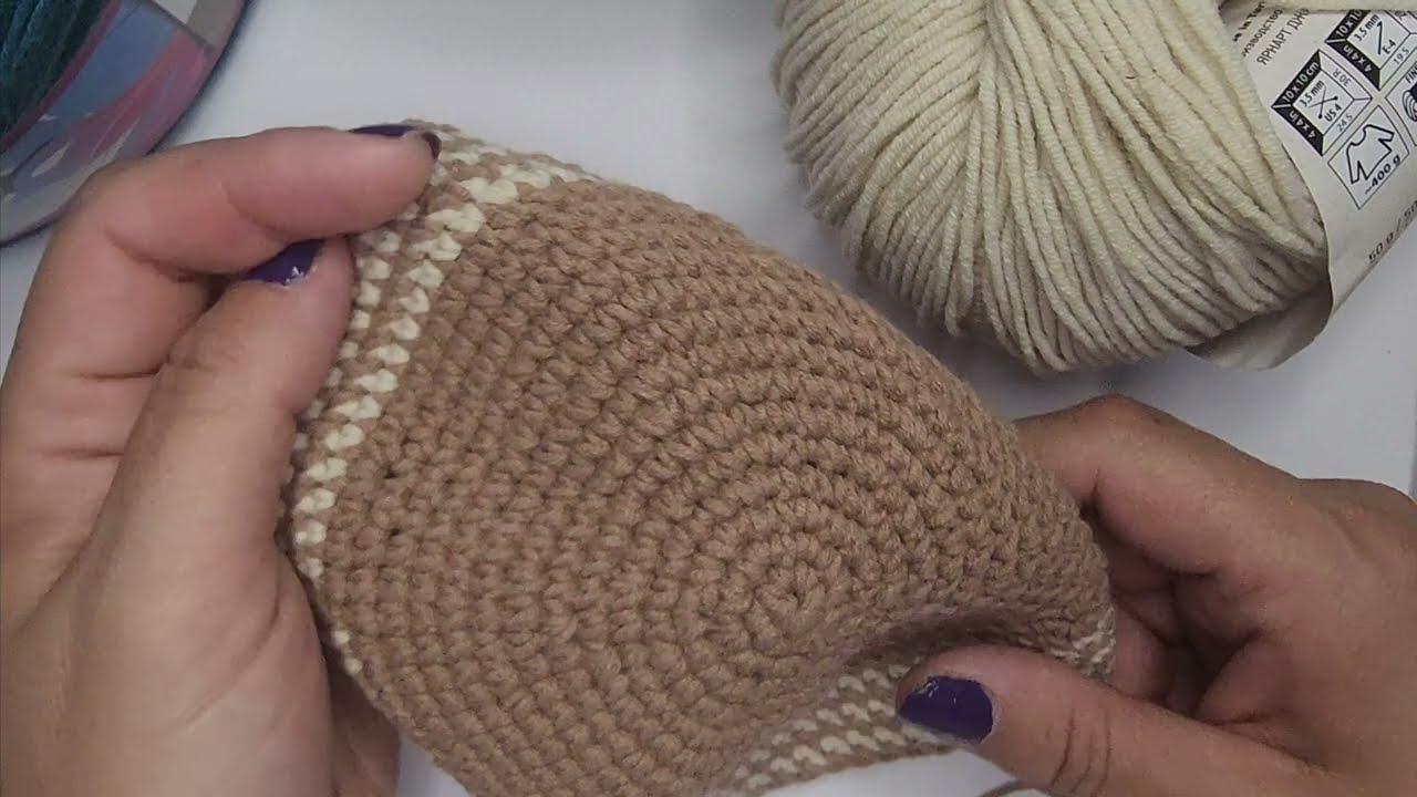 בואו לסרוג איתי כיפה מחוטי ג'ינס, איך לסרוג כיפה קרושה מסרגה אחת