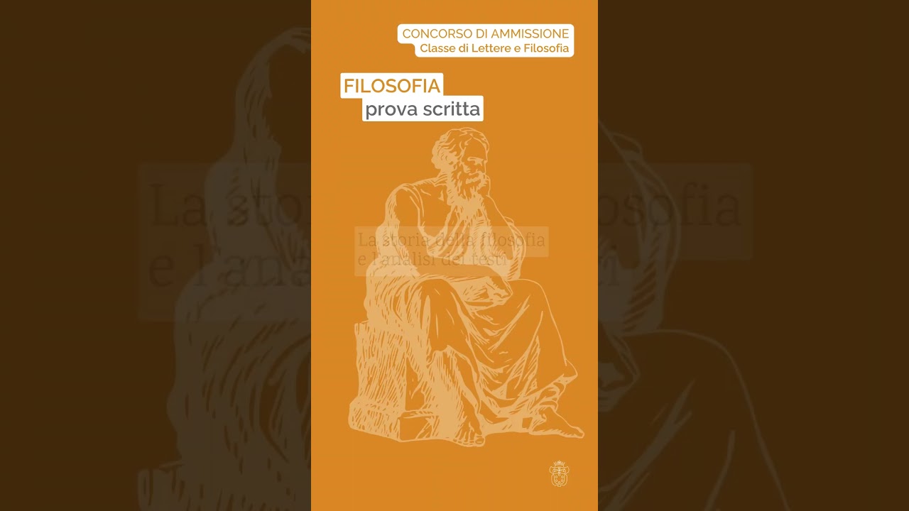 Prova di Filosofia p1 - Consigli pratici per affrontare il concorso di ammissione SNS #shorts