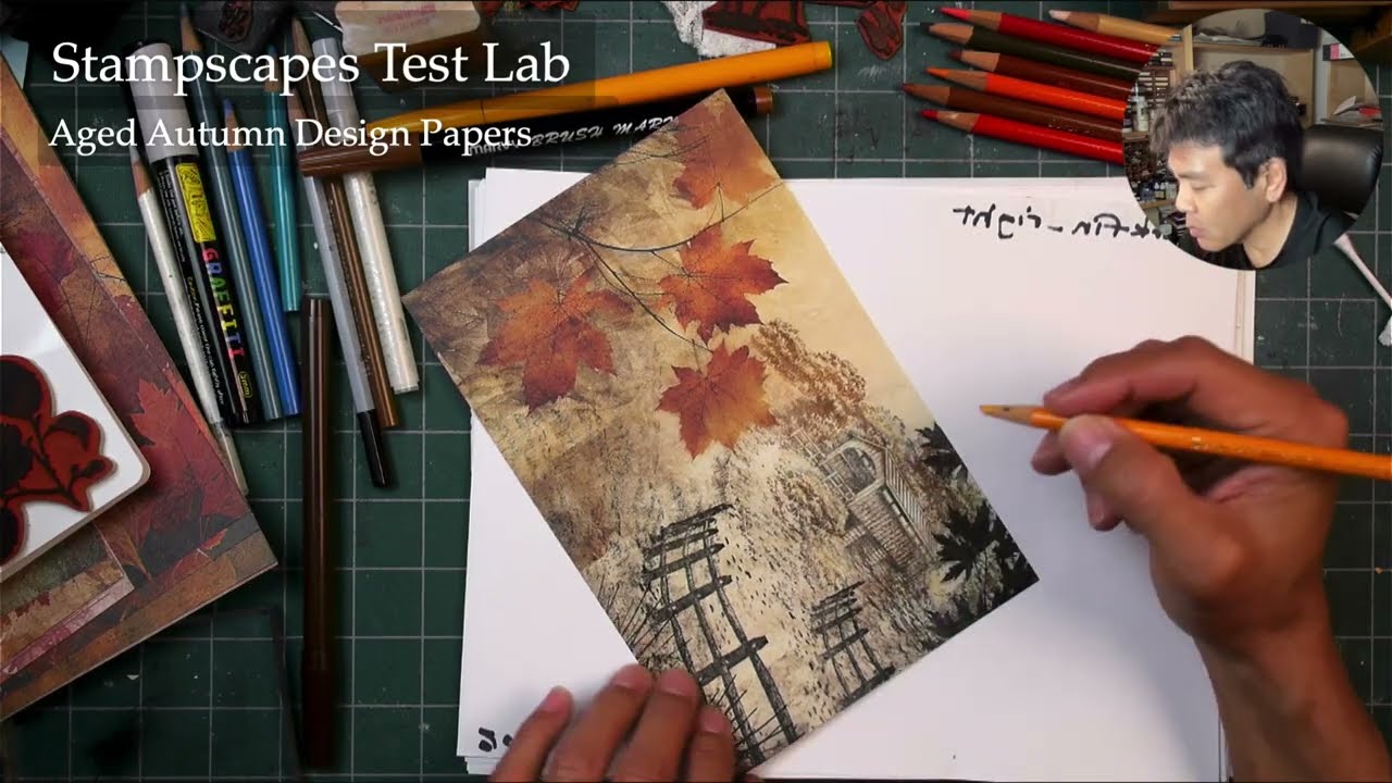 Stampscapes Lab: Aged Autumn #1