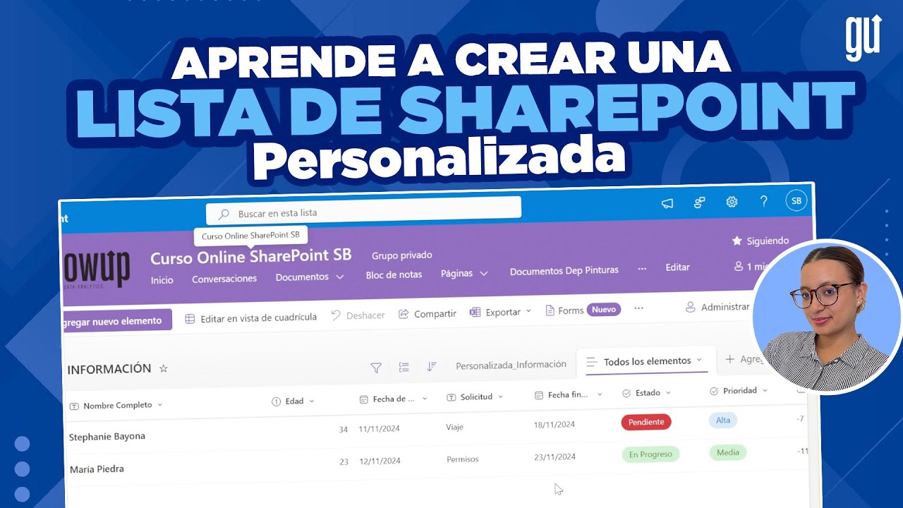 Cómo crear una lista de SharePoint personalizada
