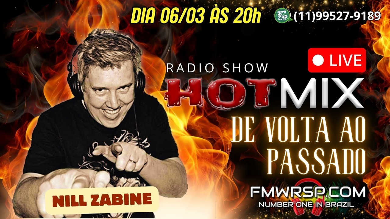 🔴 COMEÇA 20H! Só HITS Flashback 80, 90 e 2000 | HotMix Radio Show com Nill Zabine. #radio #dj