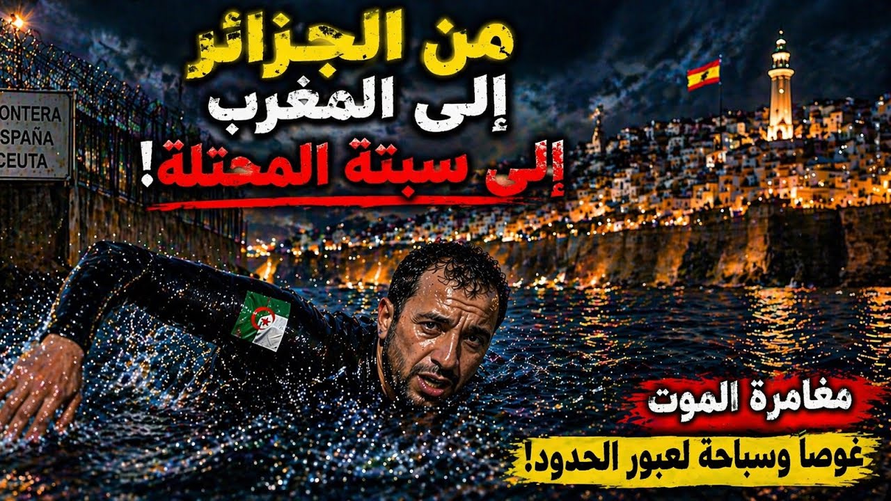 التقيت بجزائري  دخل الى سبتة بحرا كان غادي يموت اسمع اش كيحكي على المغاربة ورايه في الخريطة