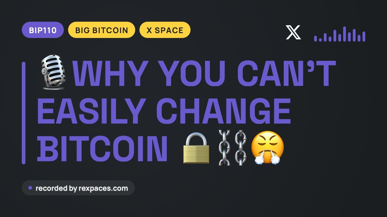 The Bitcoin Core thesis: value flows to corporations - BIP 110 and Big Bitcoin - X Space