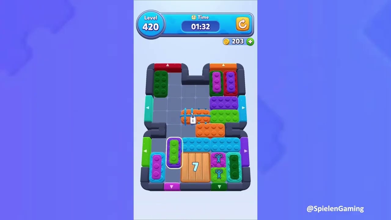 Color Block Jam Level 420 Solution Walkthrough