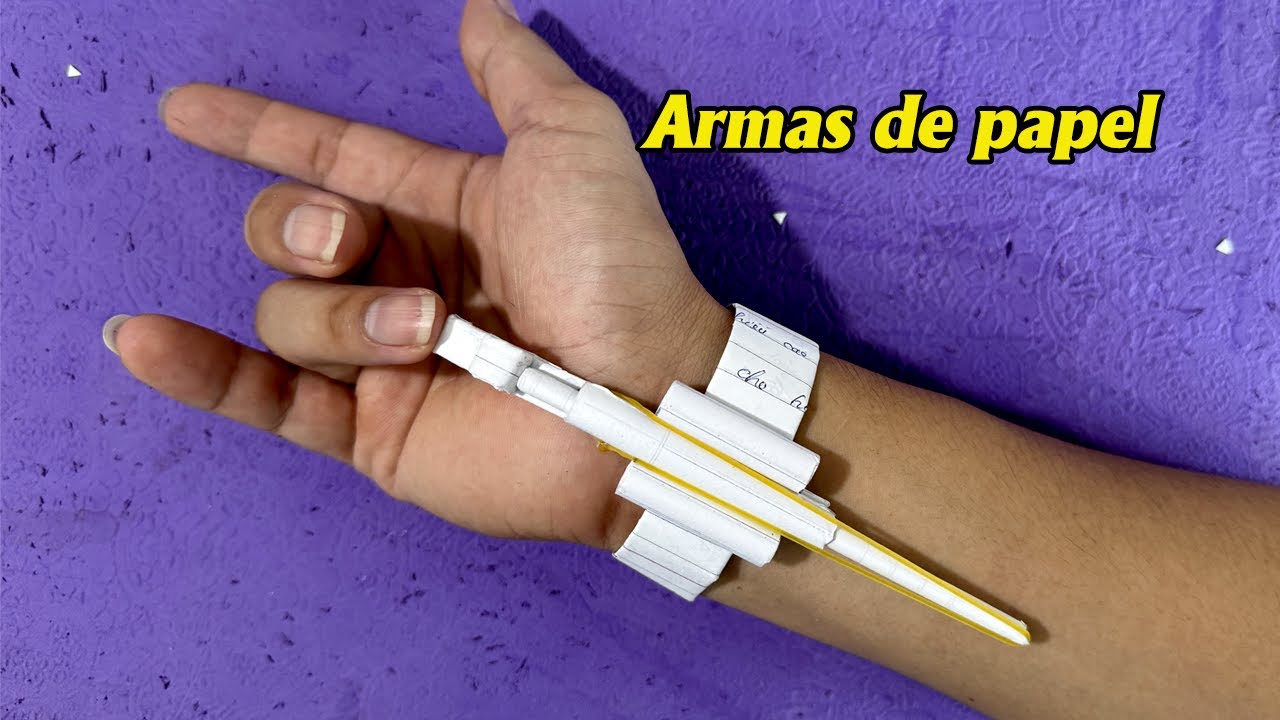 Origami armas , como fazer um lançador de teia do homem aranha de papel