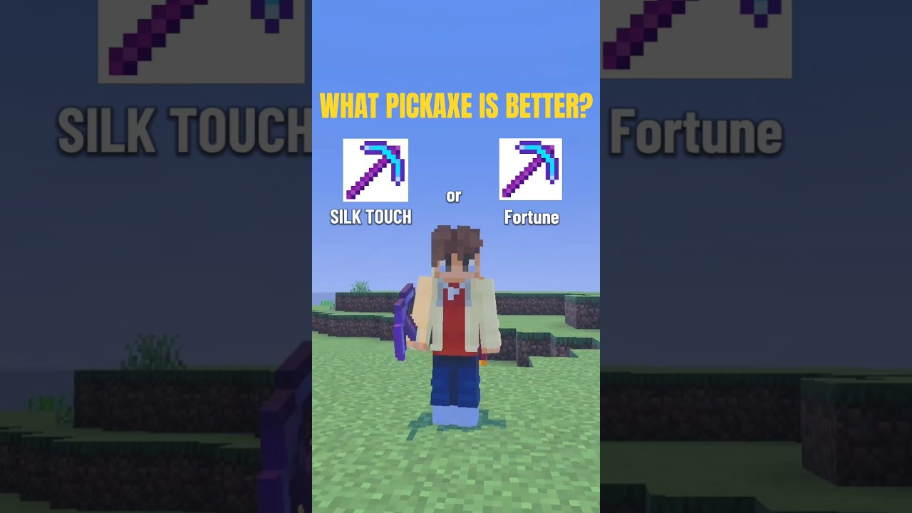 &laquo;Шёлковое касание&raquo; против &laquo;Кирки удачи&raquo;: почему в Minecraft нужны оба оружия #Minecraft #Minecraf...