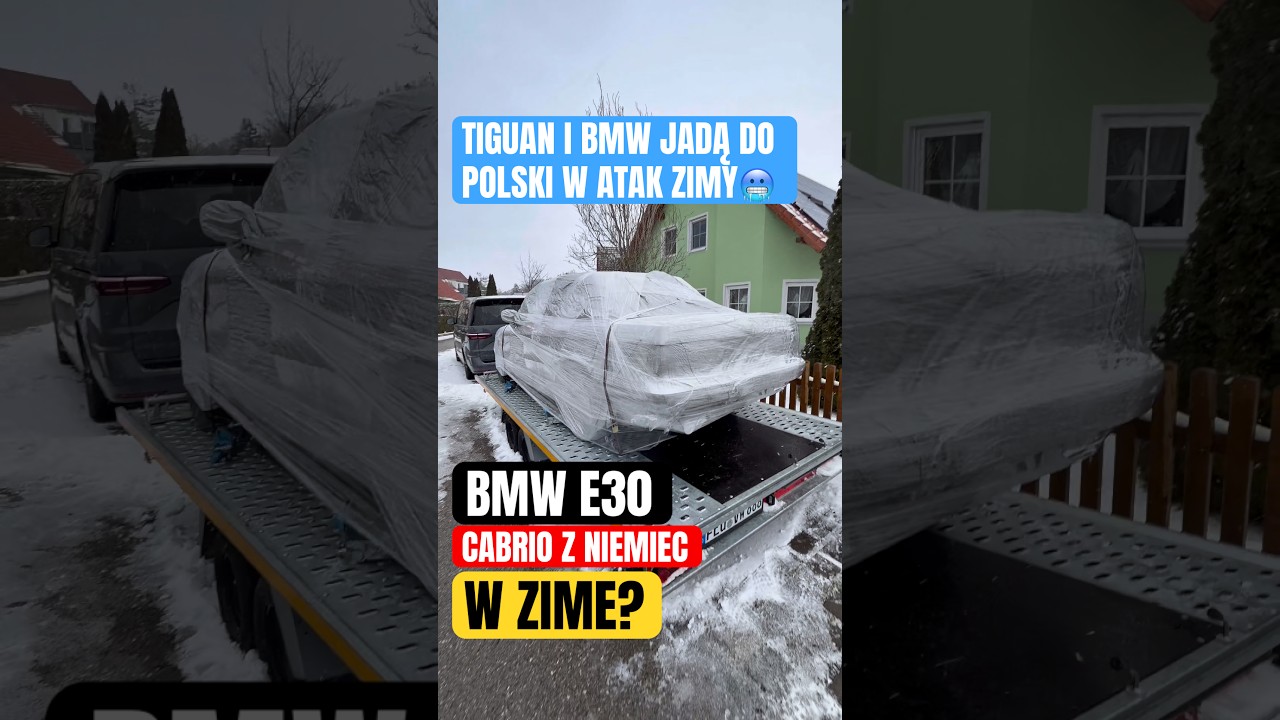 ZIMĄ CABRIO Z Niemiec? Tiguan i E30 Jadą do Polski! #bmwe30 #tiguan #autozniemiec #bmwclassic