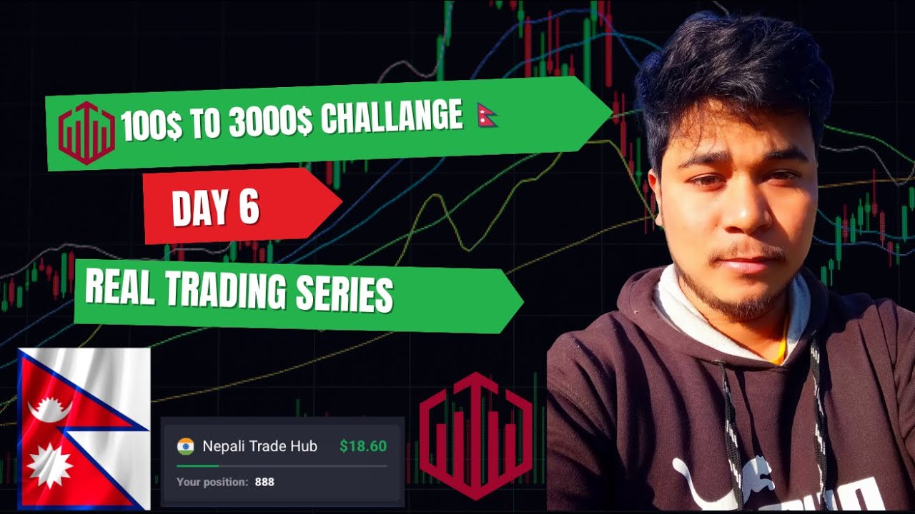 $100 TO $3000 CHALLENGE &ndash; DAY {6} | REAL BINARY TRADING IN NEPAL 🇳🇵 | नेपाली ट्रेड हब