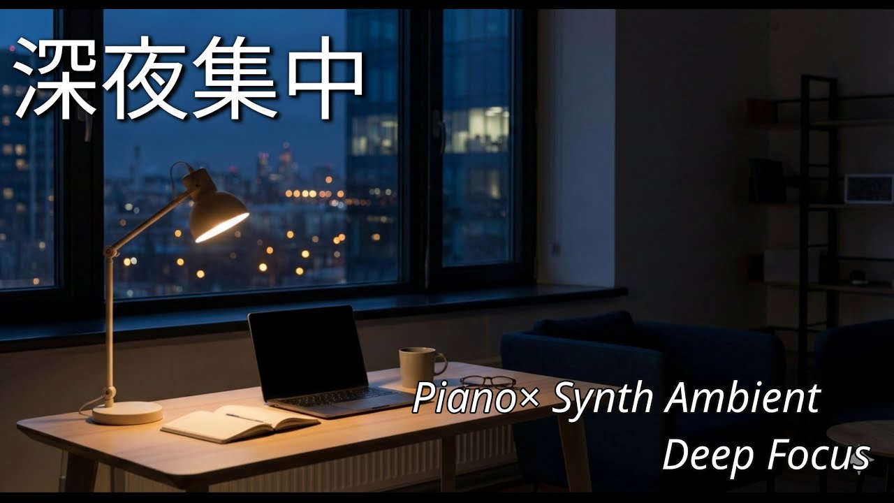 深夜に静かに集中したい人のための作業用BGM｜在宅ワーク・勉強（2時間）528Hz周波数をミキシング
