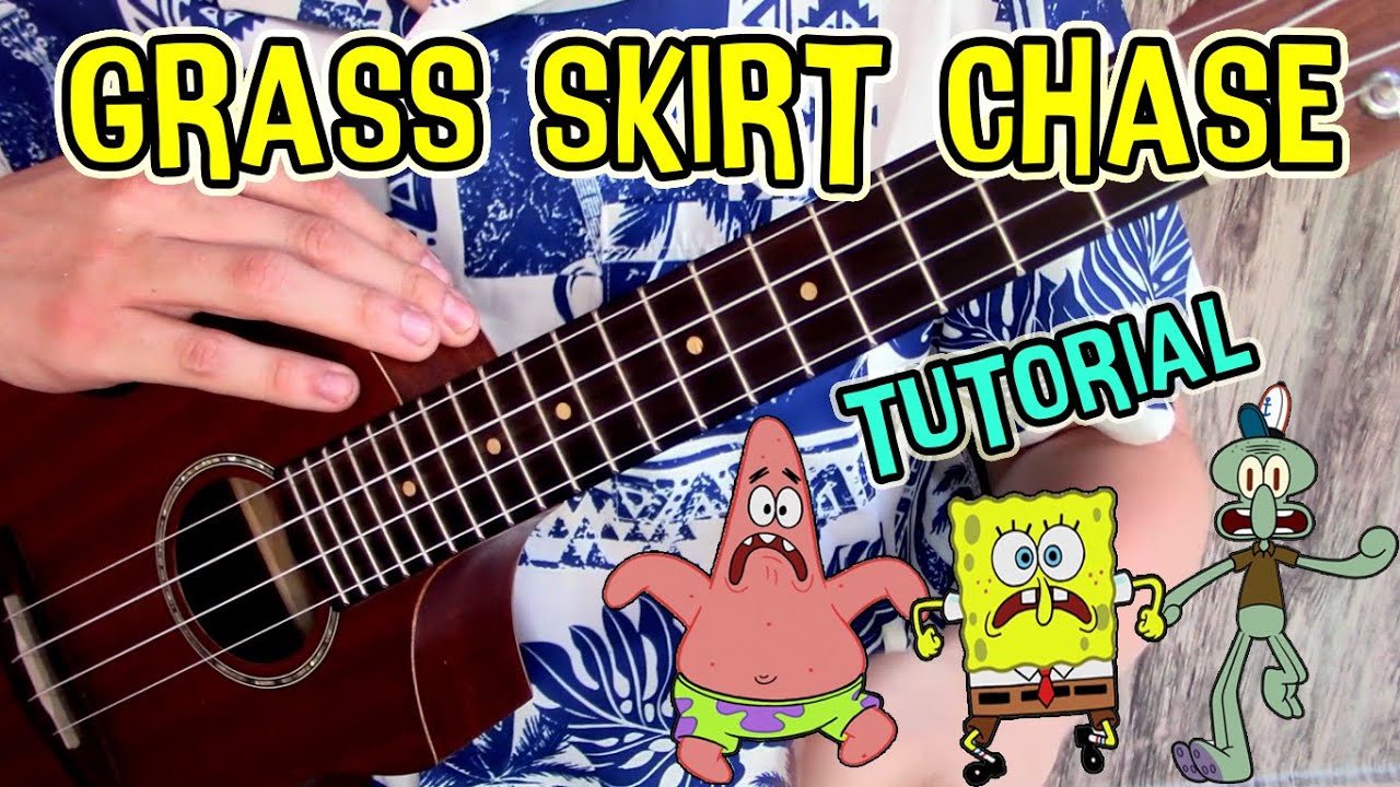 Tutorial ukulele: Grass Skirt Chase - Spongebob - Bob esponja - Versión fingerstyle - Solo ukulele