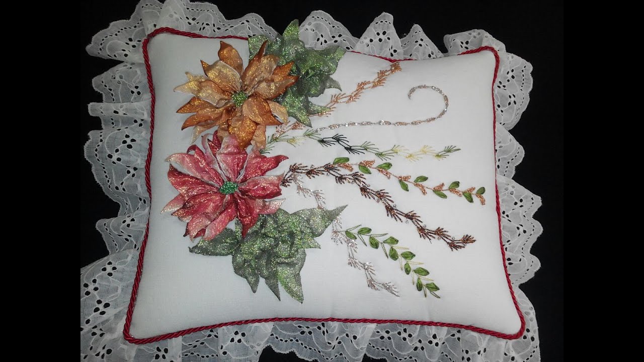 NOCHEBUENA TRADICIONAL PARA COJÍN (Traditional Poinsettia For pillow cushions)