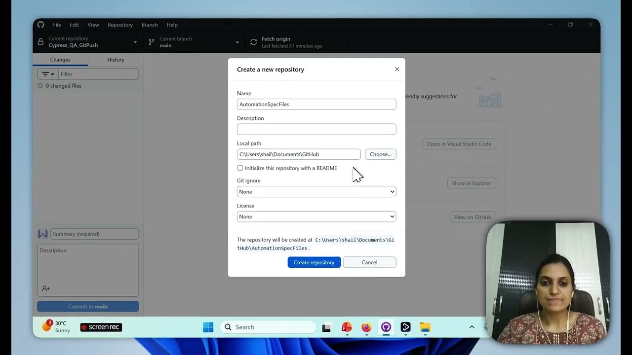 Push Code From Local Folder to  Git