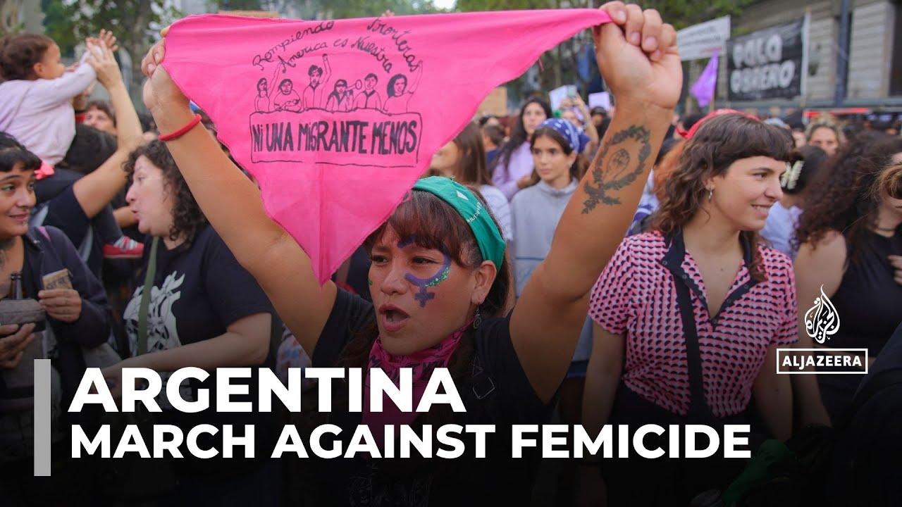 International Women's Day: Thousands march against femicide in Buenos Aires
