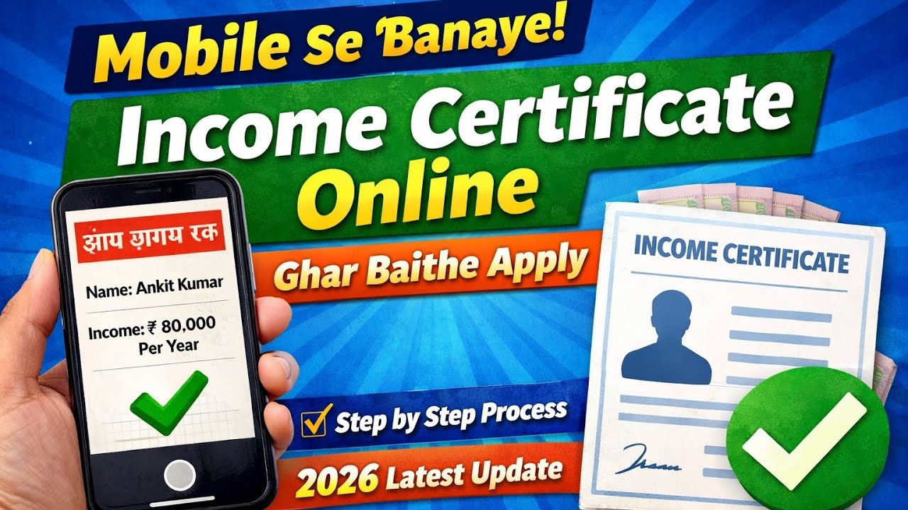 Income Certificate Online 2026 | Mobile Se Ghar Baithe Aay Praman Patra Kaise Banaye
