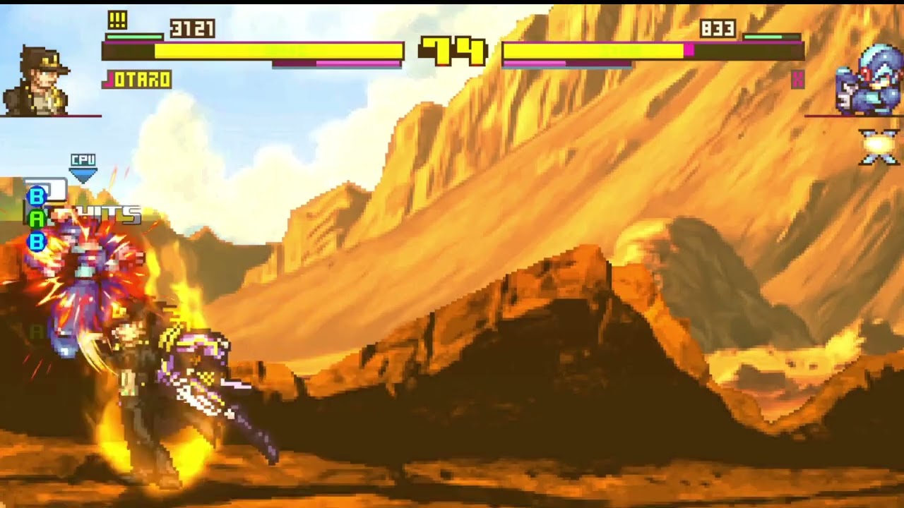 jotaro ( me ) vs megaman x ( cpu ) stardust