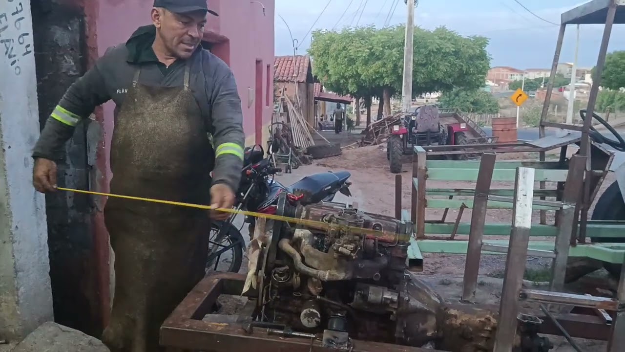 Capô para trator caseiro com motor de Chevette 