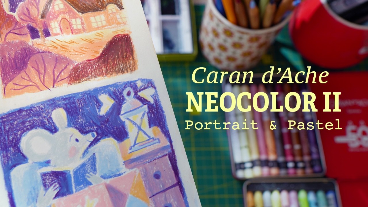 Testing Caran d’Ache Neocolor II Portrait & Pastel Sets in my Pith sketchbook