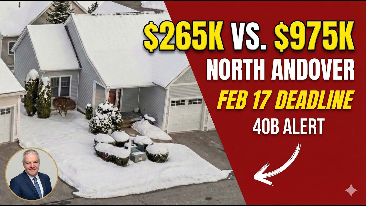 Save $710K: North Andover 55+ Home $265K | 40B Affordable Housing