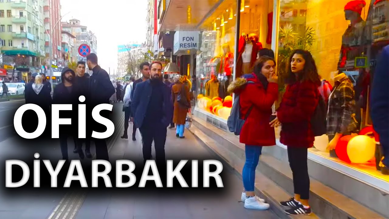 【4K Diyarbakır Ofis I ⁴ᴷ Walking Diyarbakir Ofis Square Turkey