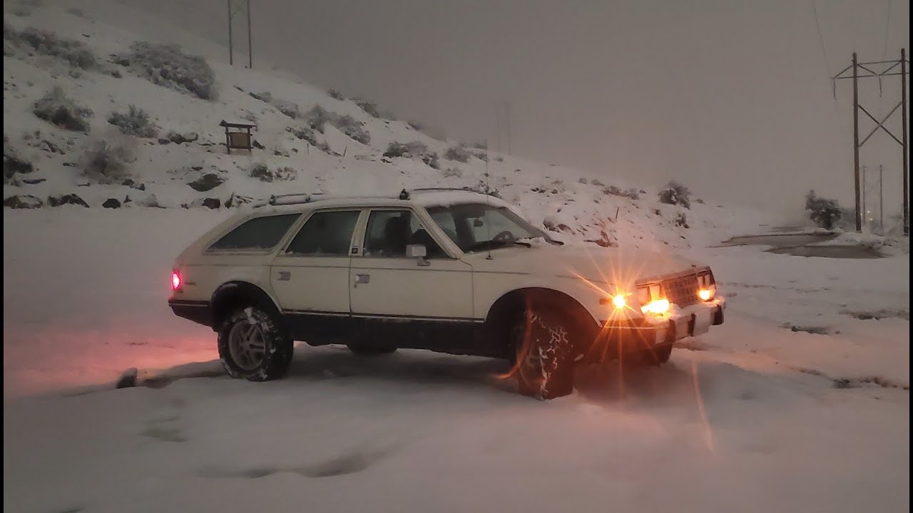 DRIVING MY '85 EAGLE WAGON IN A BLIZZARD OFFROAD!