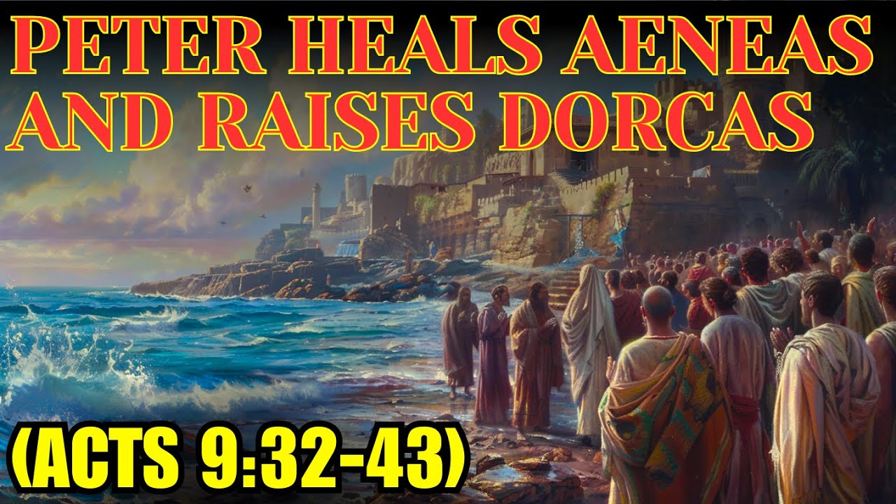 ✅ Peter Heals Aeneas and Raises Dorcas (Acts 9:32-43) - Bible Stories.