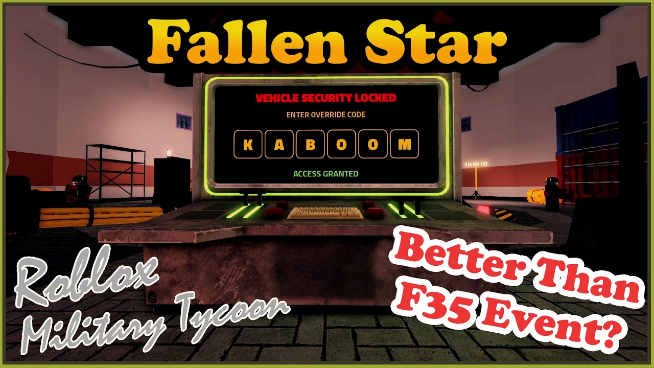 Operation Fallen Star, Playthrough To Get The COMBAT TRANSPORT In Military Tycoon Roblox