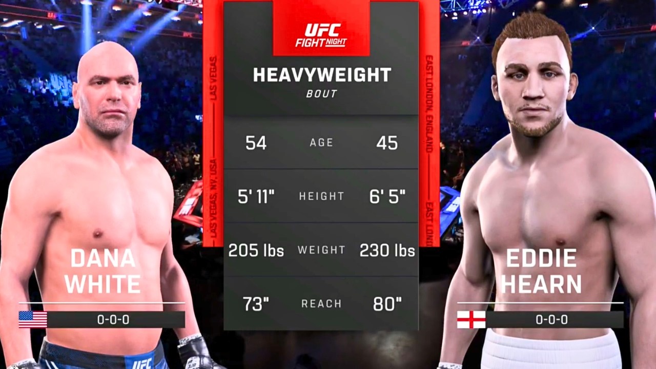 Dana White vs Eddie Hearn FULL FIGHT | UFC 5 AI Simulation Gameplay (CPU vs CPU)