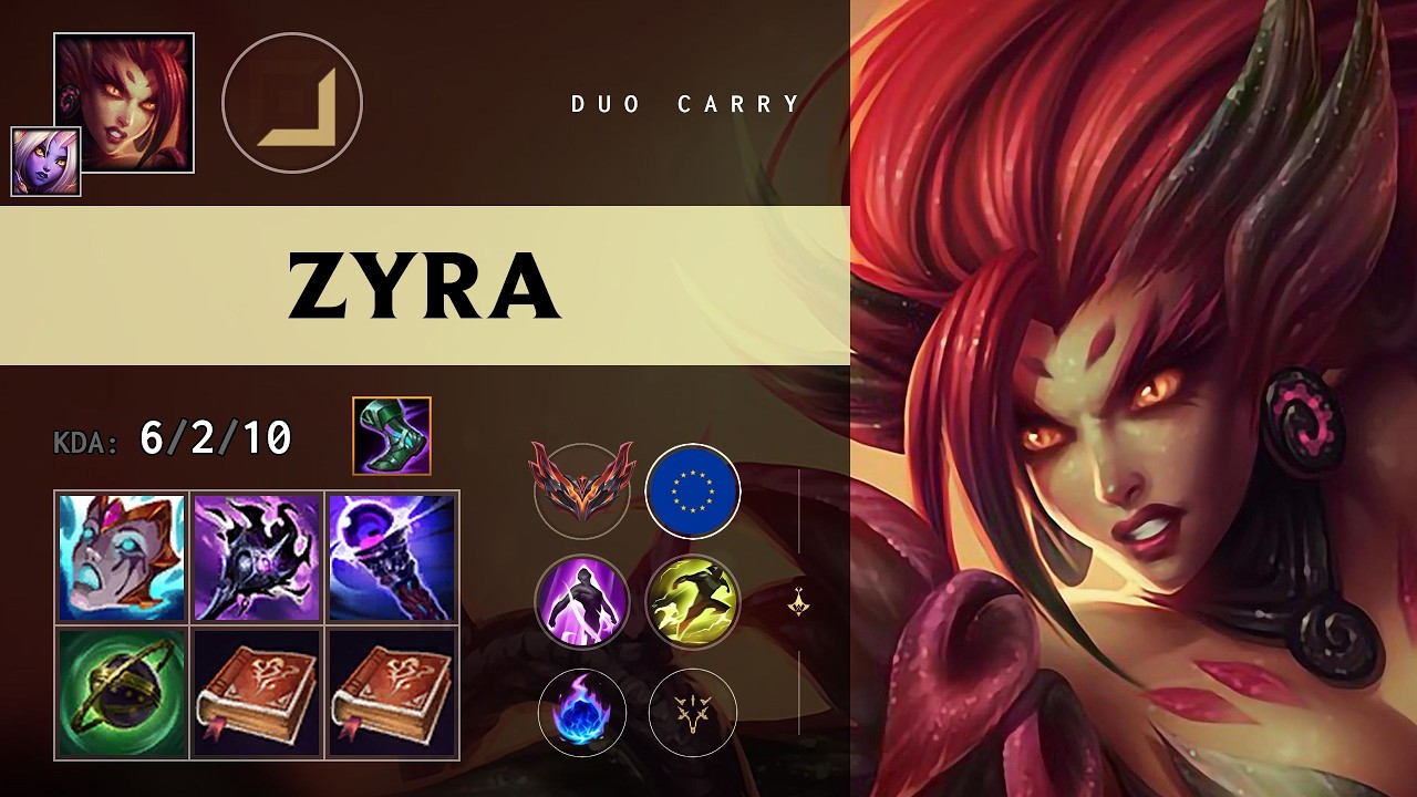 Zyra Carry vs Caitlyn - EUW Grandmaster Patch 26.12