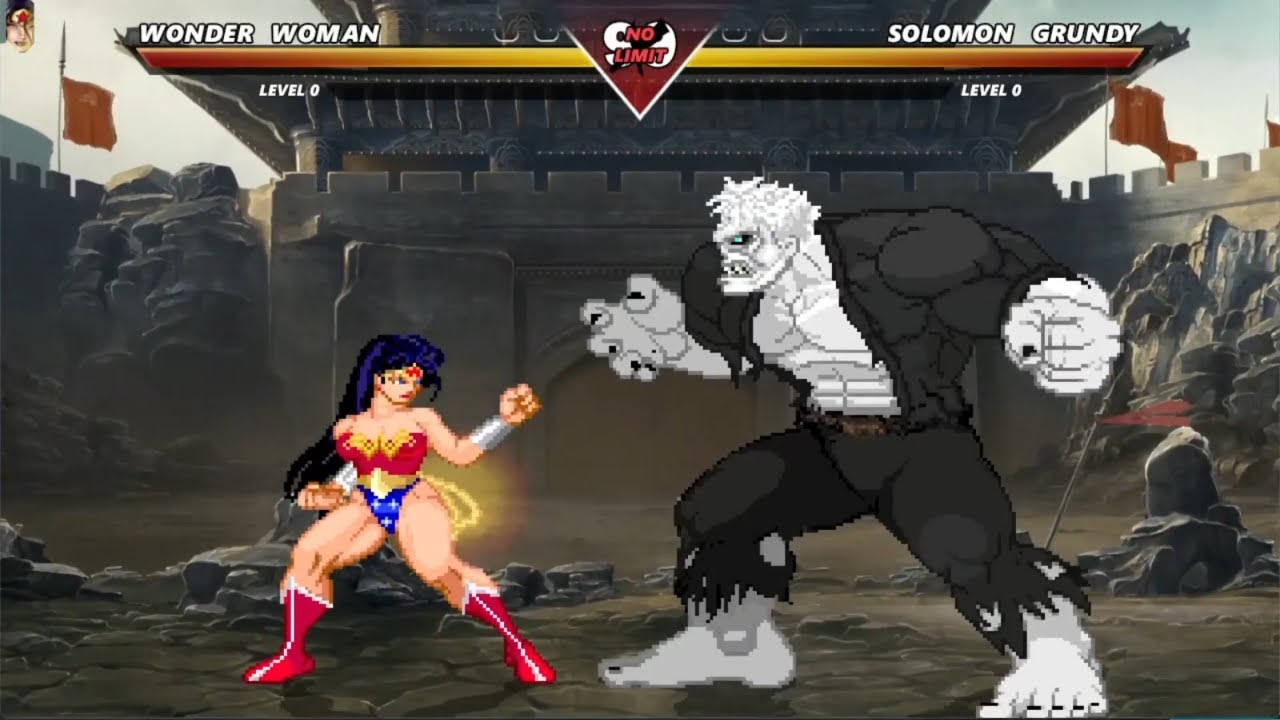 WONDER WOMAN VS SOLOMON GRUNDY | DC MUGEN | INSANELY EPIC MUGEN BATTLE