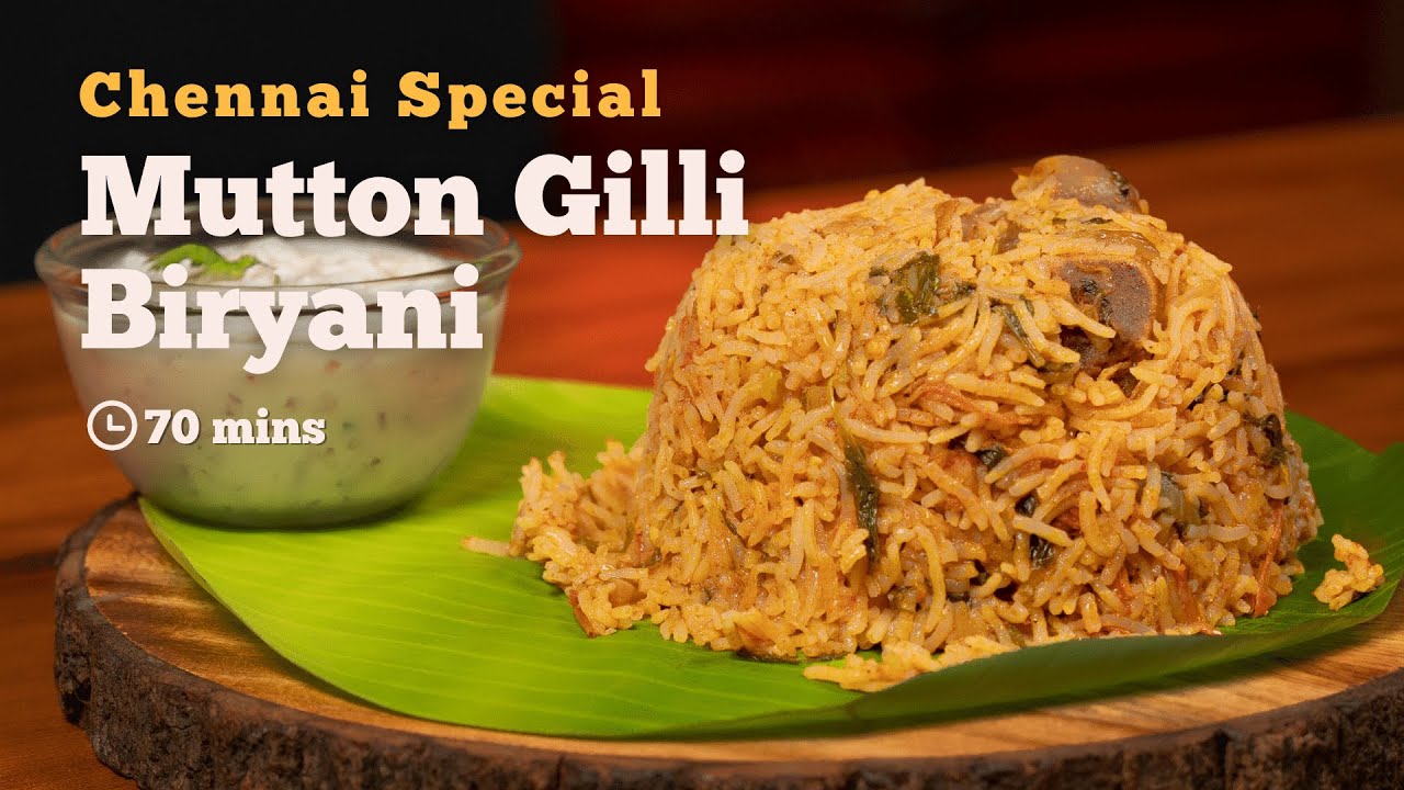 Mutton Gilli Biryani Recipe | Must try signature lunch recipe from Namma chennai | Cookd Recipes 🔥