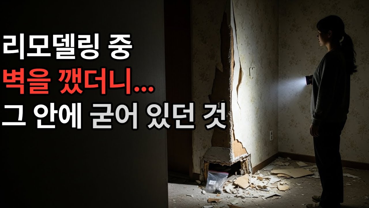 《밤의 서사 기록72 – 리모델링 중 ‘벽을 깼더니’… 그 안에 굳어 있던 것  | 실화처럼 기록된 공포 다큐》