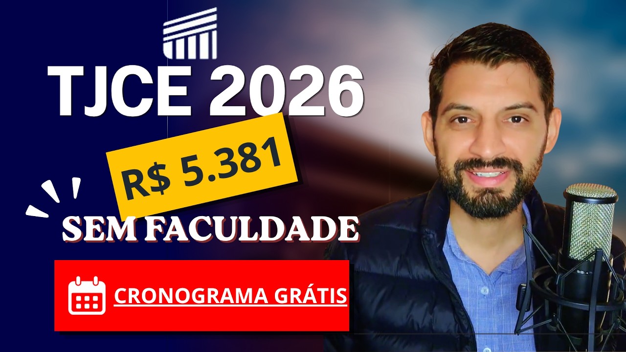 Concurso TJCE 2026: Cronograma de Estudo