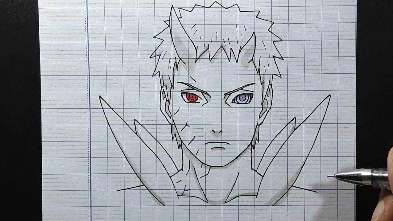 vẽ Uchiha Obito lục đạo