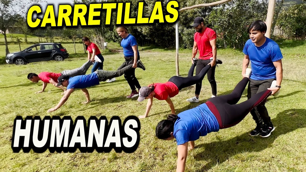 Jugamos a las carretillas humanas