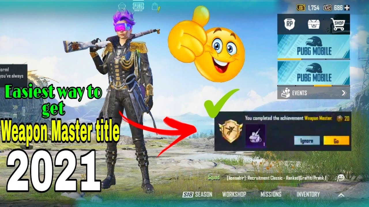 #Weaponmaster_title Easiest Method to Get Weapon Master Title || Tips and tricks Pubg Mobile