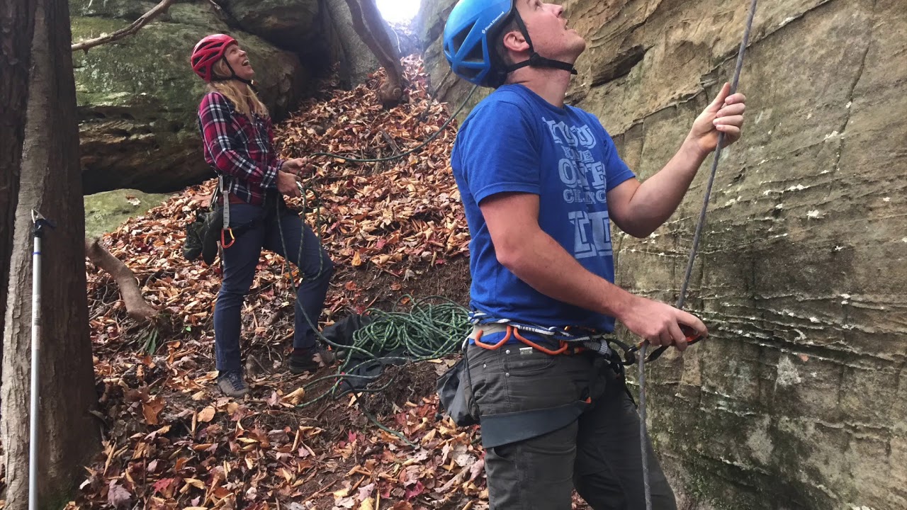 Climbing at Outlaw Crag